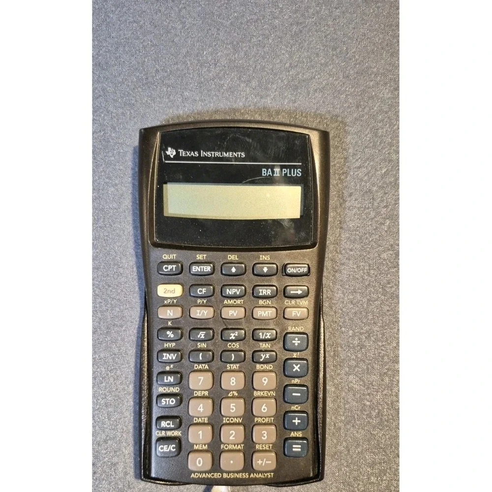 Texas Instruments BA II Plus Professional Calculator With Cover‎ New Battery